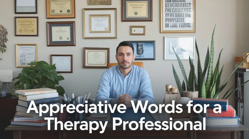 Appreciative Words for a Therapy Professional