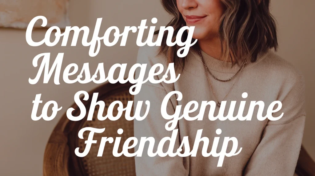 Comforting Messages to Show Genuine Friendship