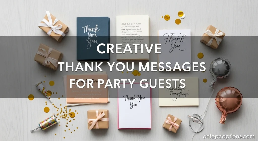Creative Thank You Messages for Party Guests