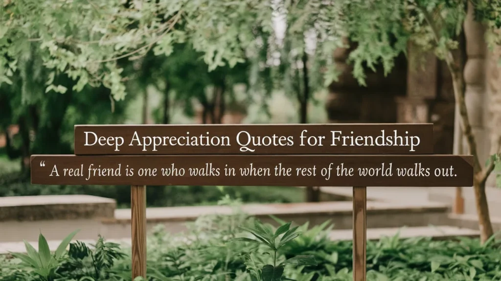 Deep Appreciation Quotes for Friendship