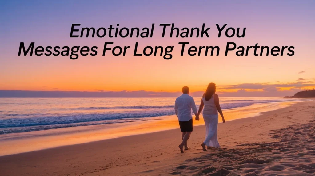 Emotional thank you messages for long term partners