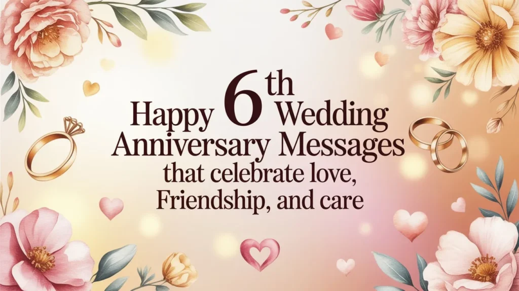 Happy 6th Wedding Anniversary Messages That Celebrate Love, Friendship, and Care