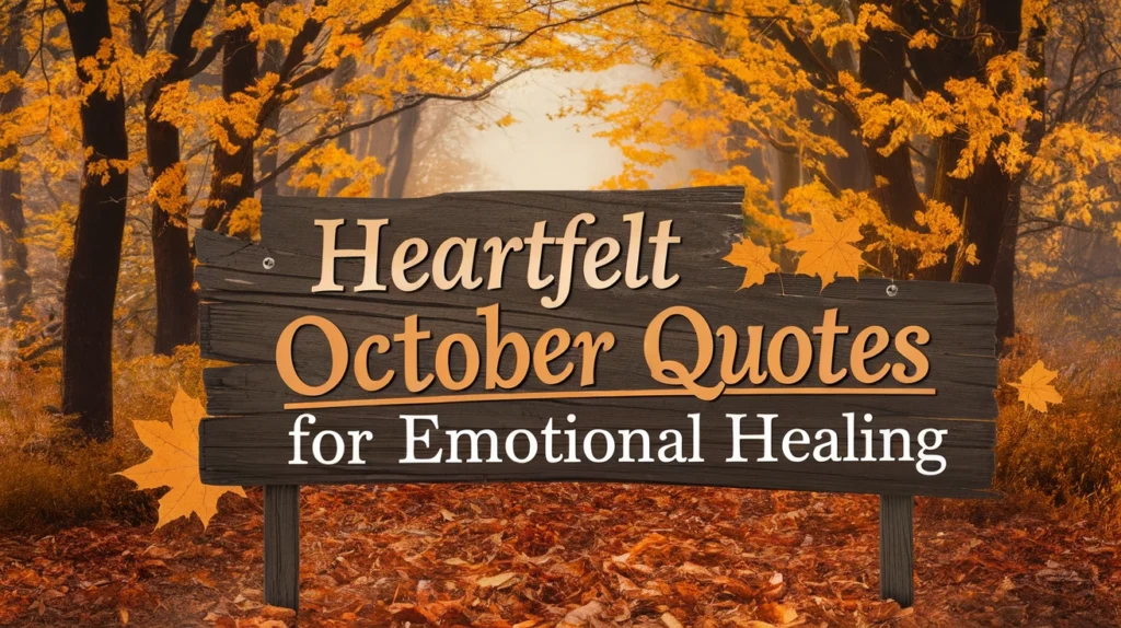 Heartfelt October Quotes for Emotional Healing