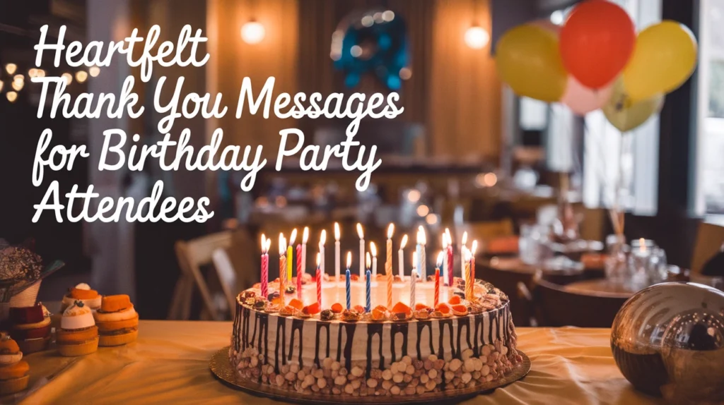 Heartfelt Thank You Messages for Birthday Party Attendees