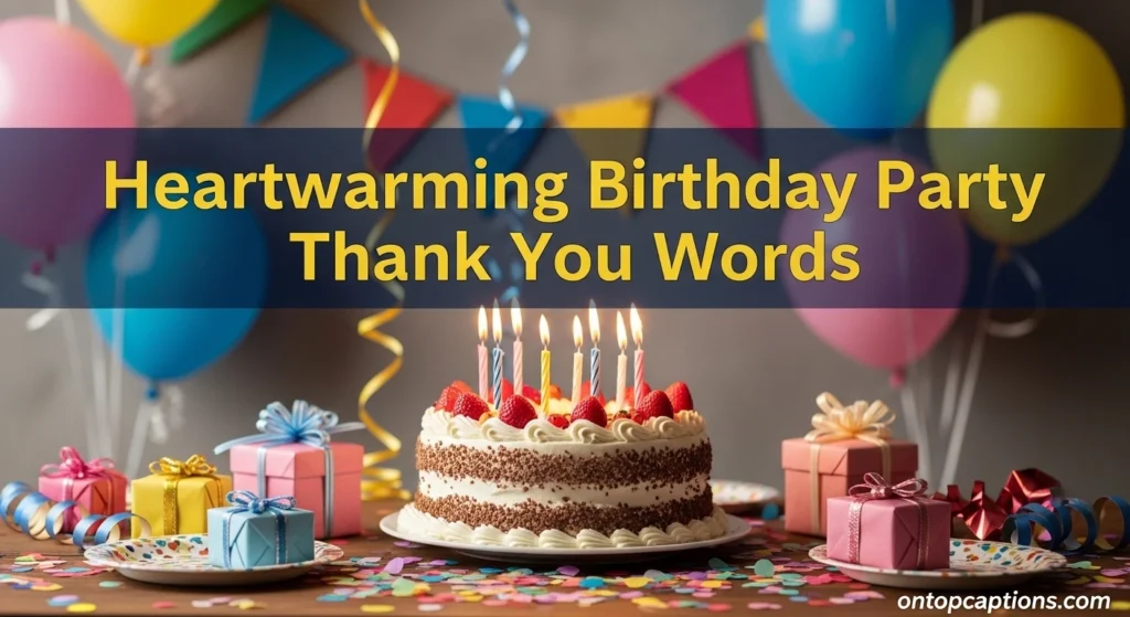 Heartwarming Birthday Party Thank You Words