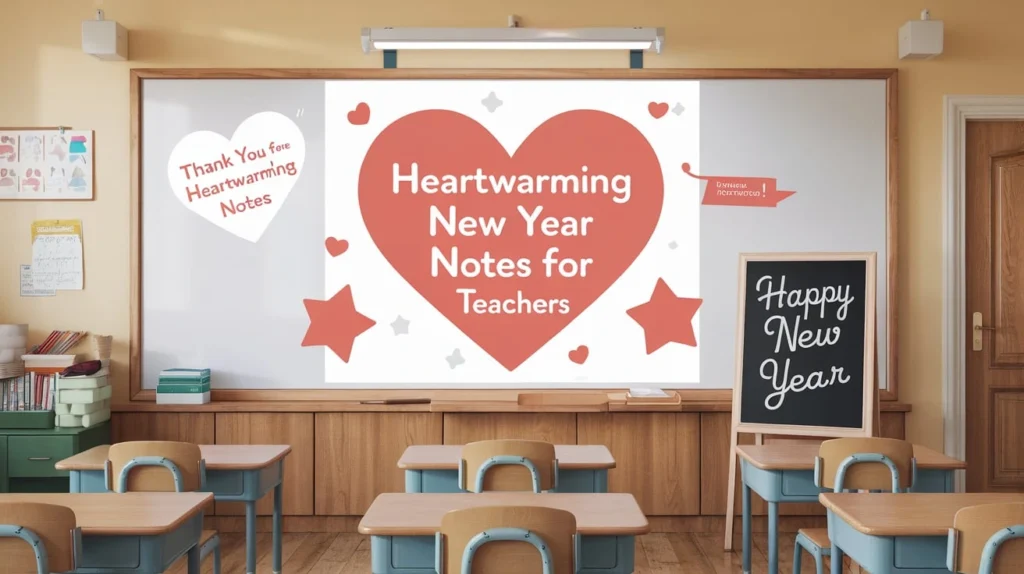 Heartwarming New Year notes for teachers