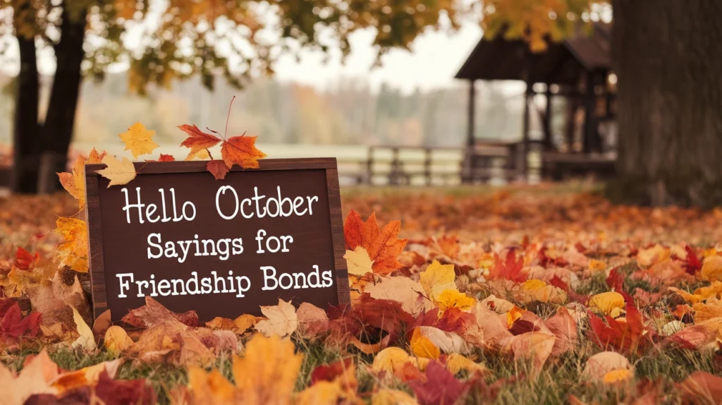 Hello October Sayings for Friendship Bonds