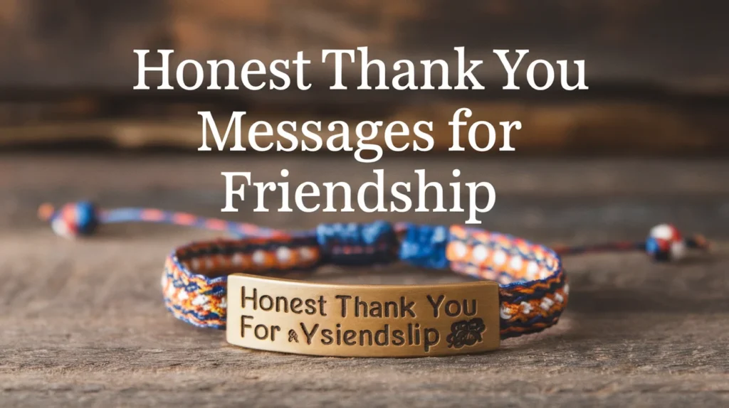 Honest Thank You Messages for Friendship
