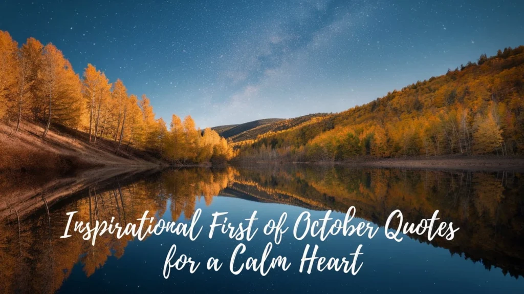 Inspirational First of October Quotes for a Calm Heart