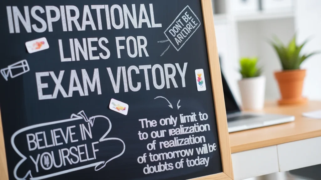 Inspirational lines for exam victory