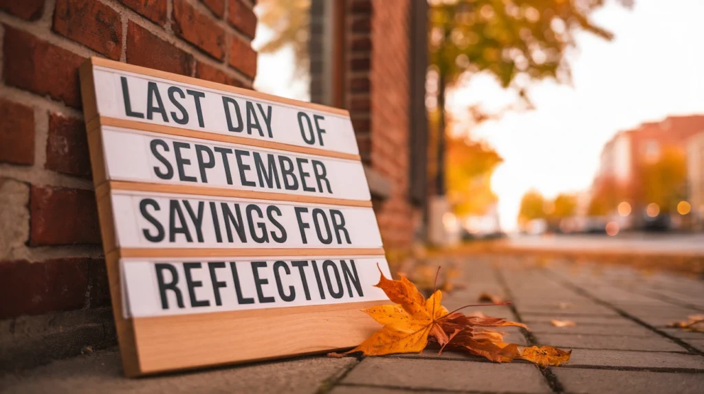 Last Day of September Sayings for Reflection