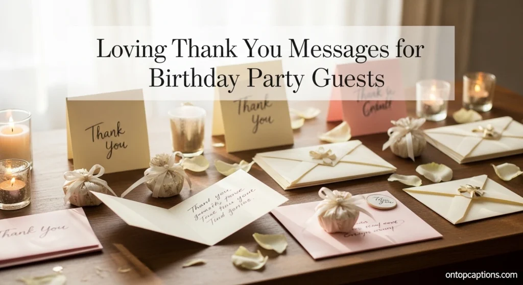 Loving Thank You Messages for Birthday Party Guests