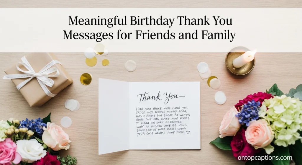 Meaningful Birthday Thank You Messages for Friends and Family
