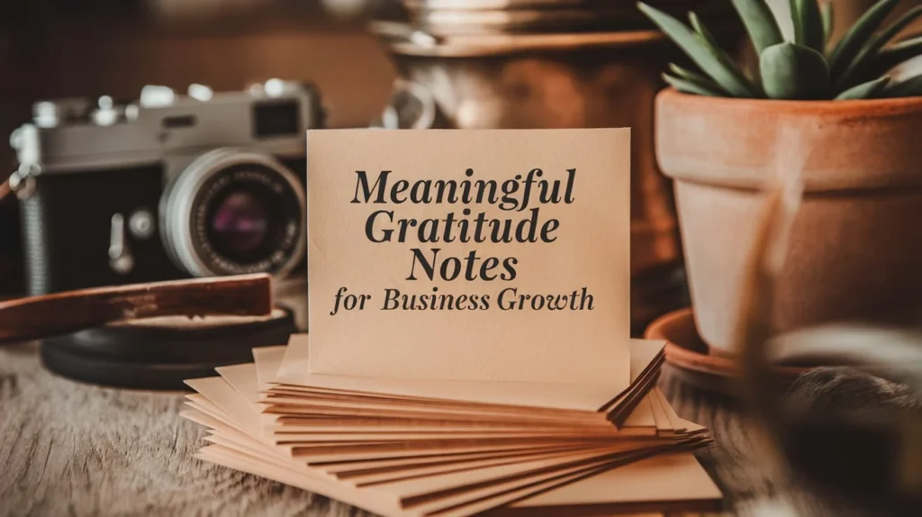 Meaningful gratitude notes for business growth