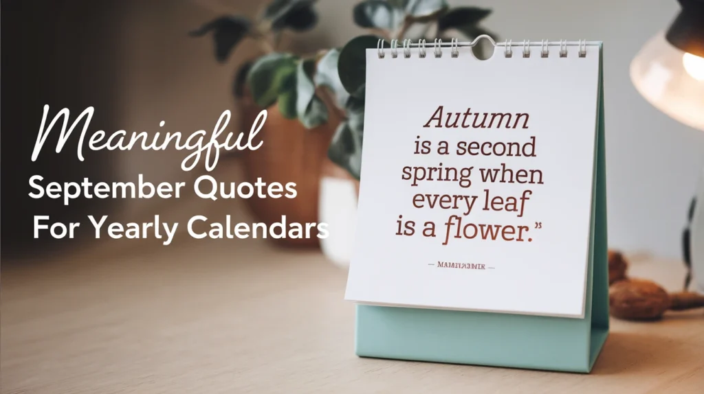 Meaningful September quotes for yearly calendars