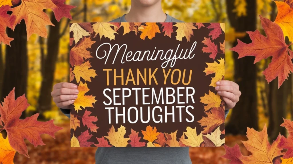 Meaningful Thank You September Thoughts