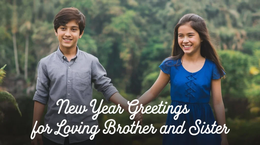 Heartfelt New Year Message for Brother and Sister