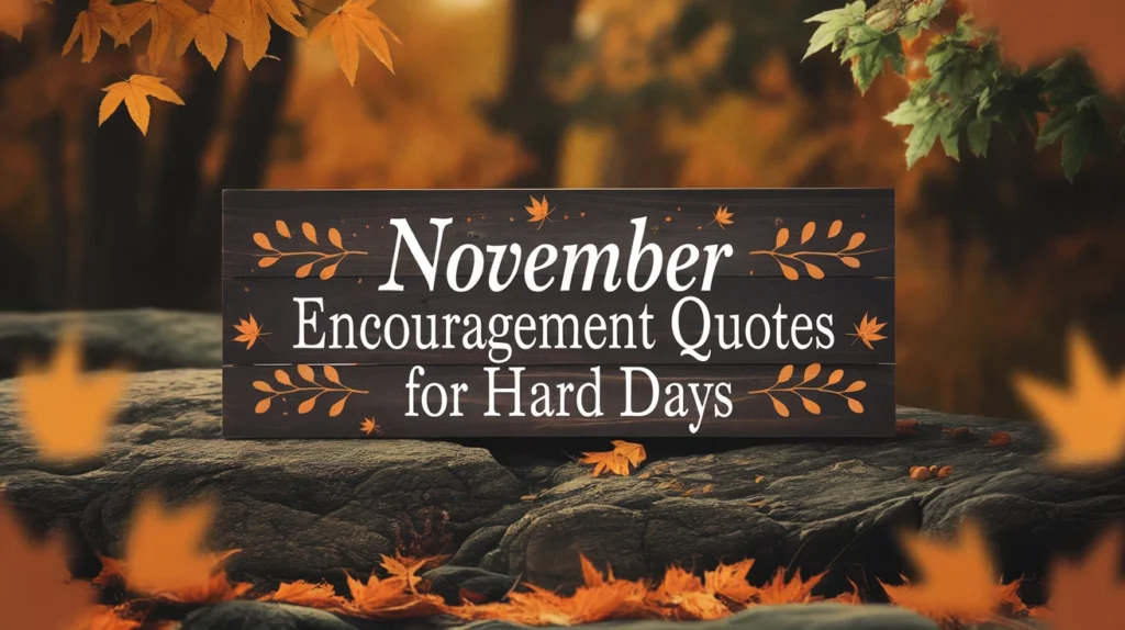 November Encouragement Quotes for Hard Days