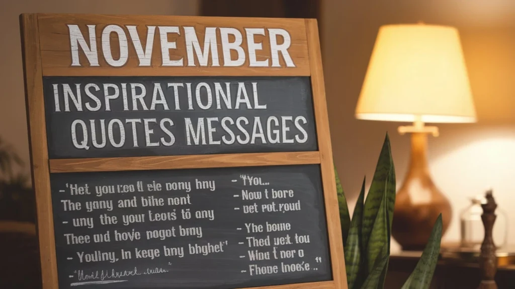 November Inspirational Quotes Messages