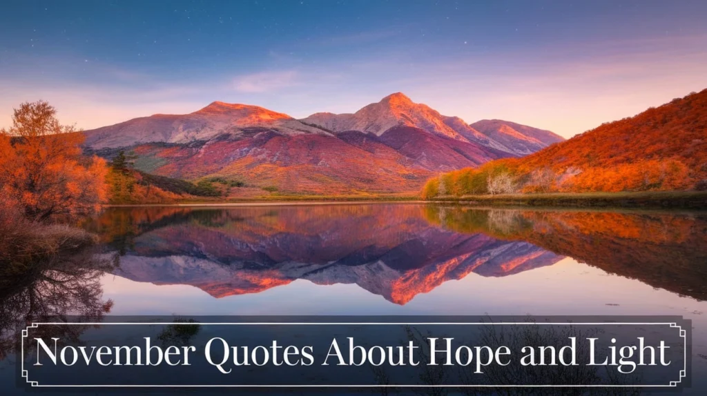 November Quotes About Hope and Light