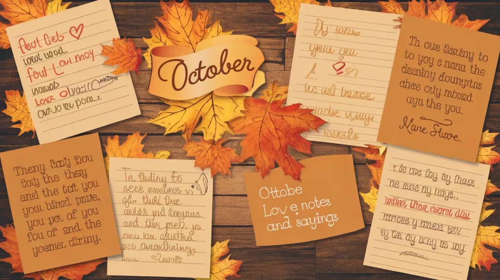 October love notes and sayings