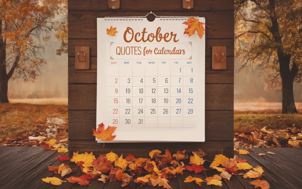 October Quotes for Calendars