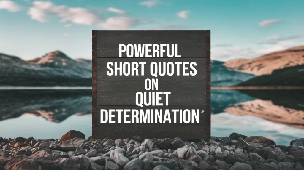 Powerful Short Quotes on Quiet Determination