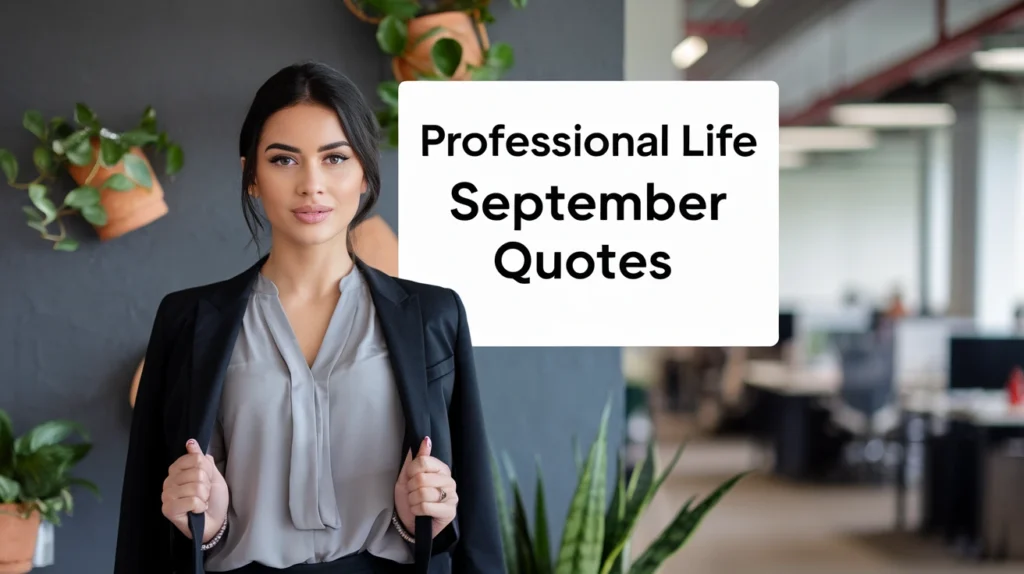 Professional life September quotes