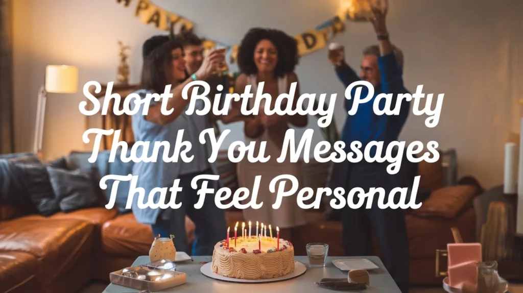 Short Birthday Party Thank You Messages That Feel Personal