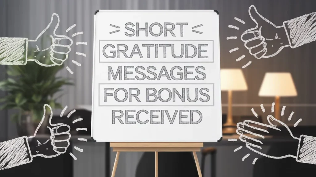 Short Gratitude Messages for Bonus Received