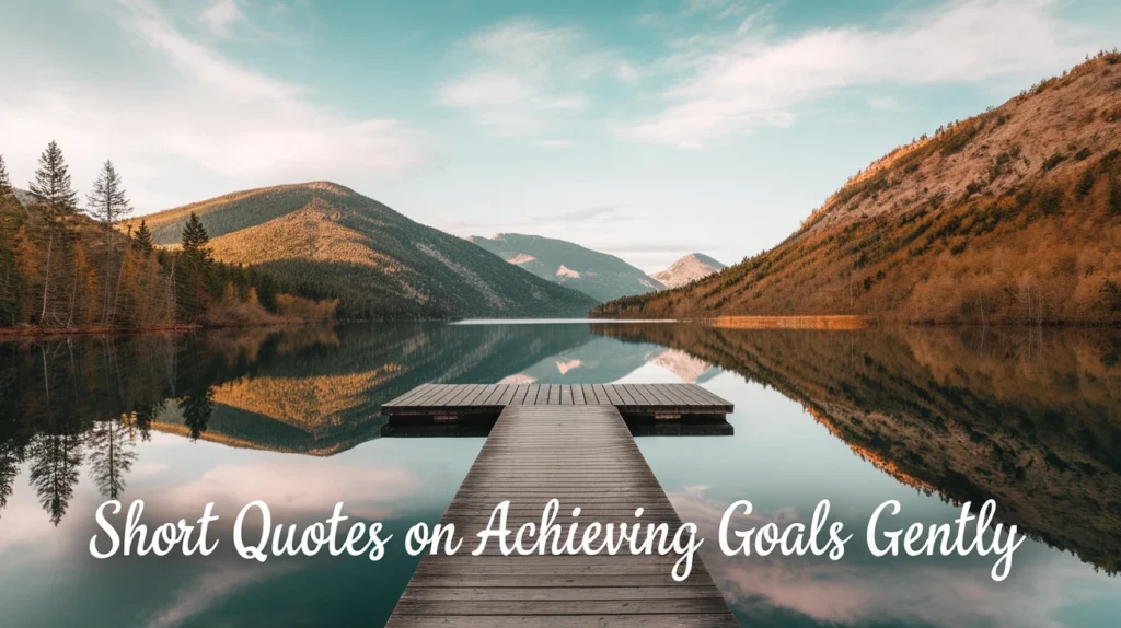 Short Quotes on Achieving Goals Gently