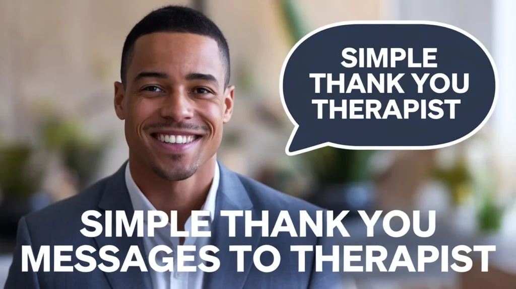 Simple Thank You Messages to Therapist