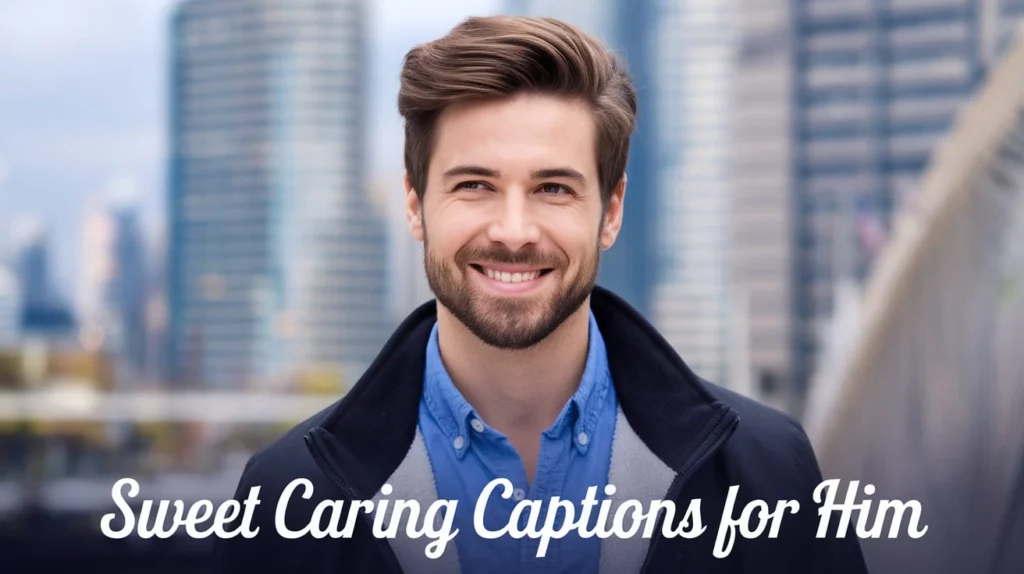 Sweet caring captions for him