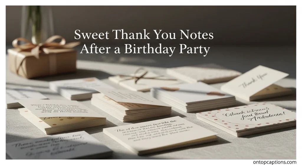Sweet Thank You Notes After a Birthday Party