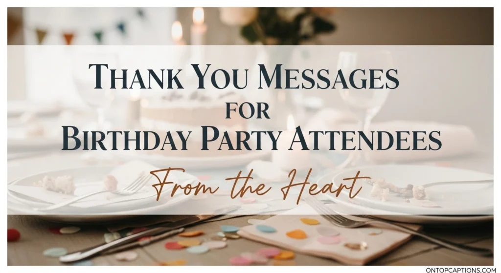 Thank You Messages for Birthday Party Attendees from the Heart