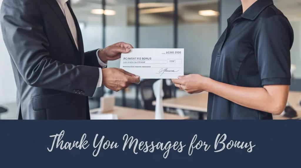 Thank You Messages for Bonus