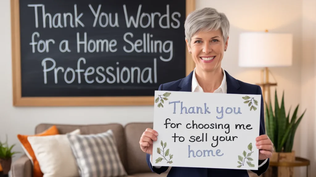 Thank You Words for a Home Selling Professional