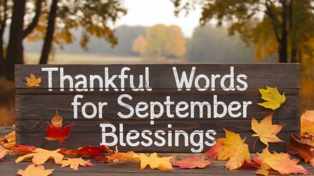 Thankful Words for September Blessings