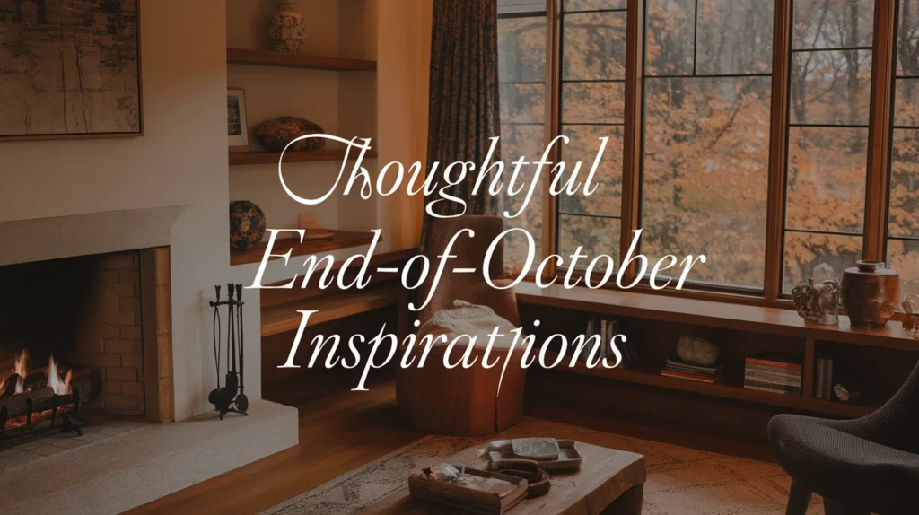 Thoughtful End-of-October Inspirations