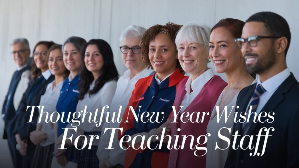 Thoughtful New Year wishes for teaching staff