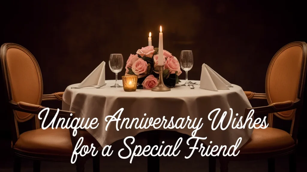 Unique anniversary wishes for a special friend