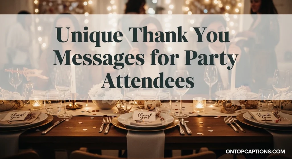 Unique Thank You Messages for Party Attendees