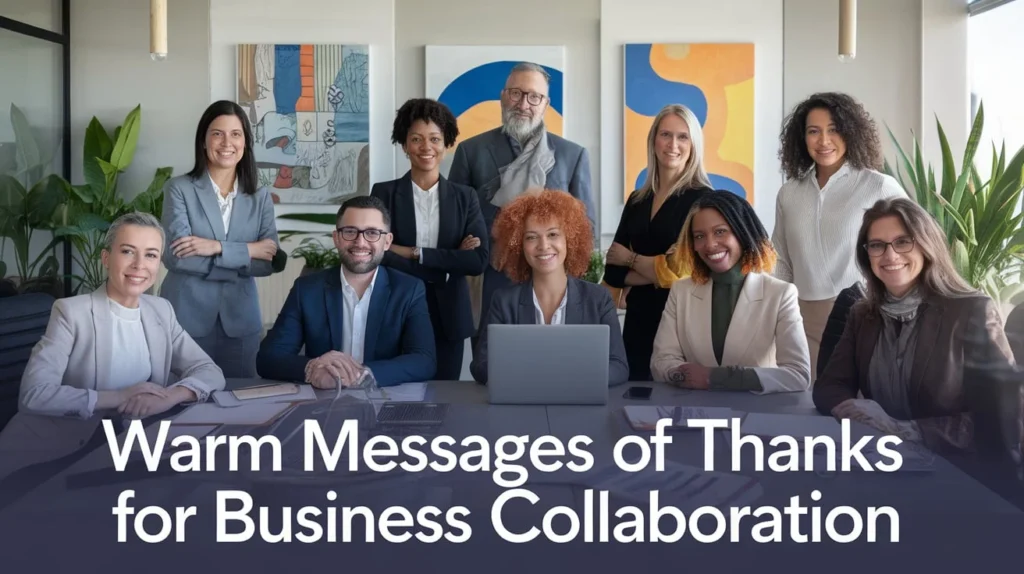Warm messages of thanks for business collaboration