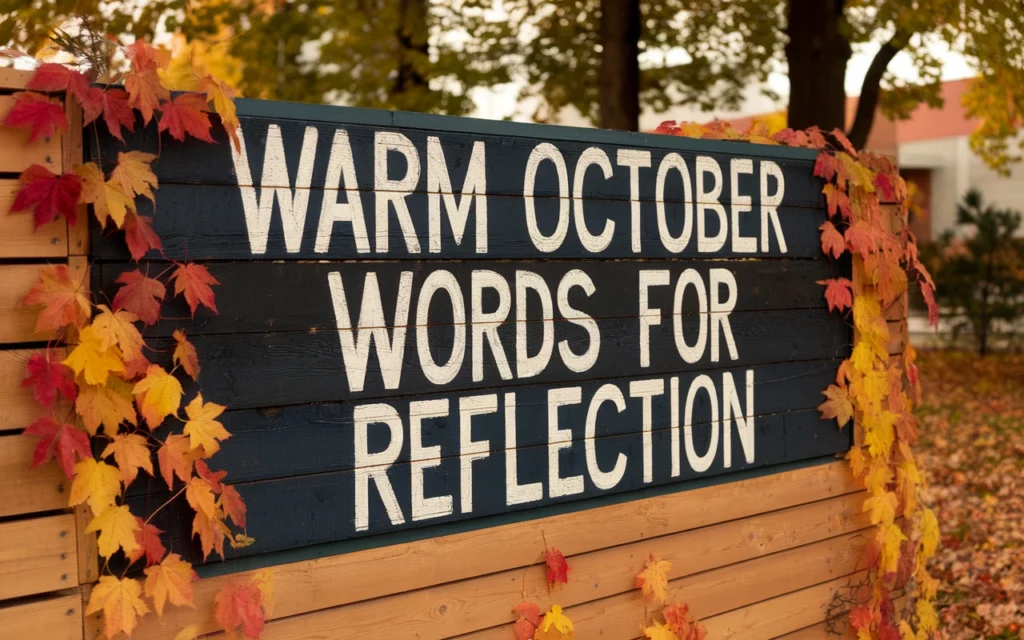 Warm October Words for Reflection