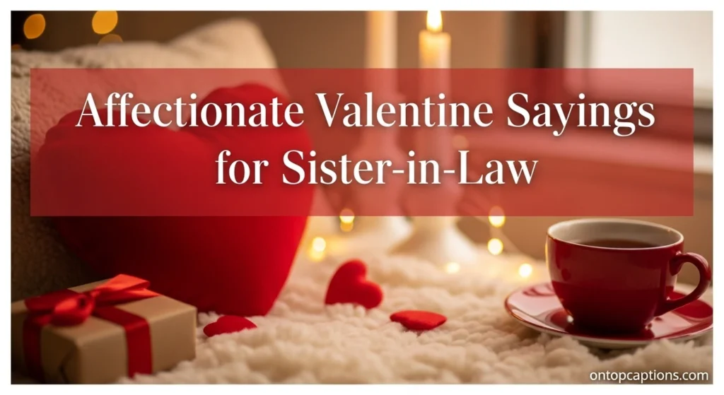 Affectionate Valentine Sayings for Sister-in-Law