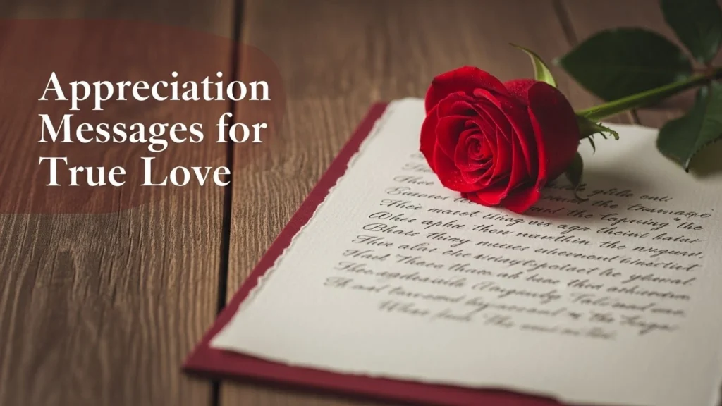 Appreciation Messages for True Love