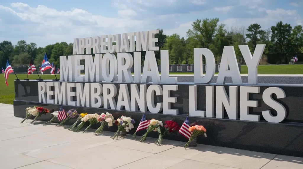 Appreciative Memorial Day Remembrance Lines