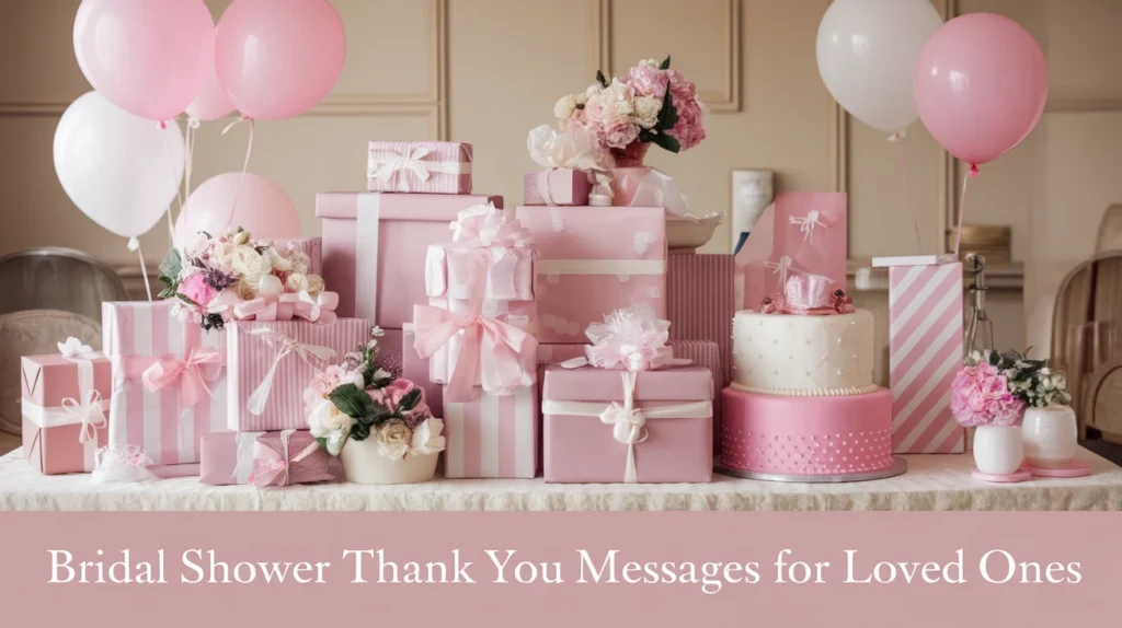 Bridal shower thank you messages for loved ones