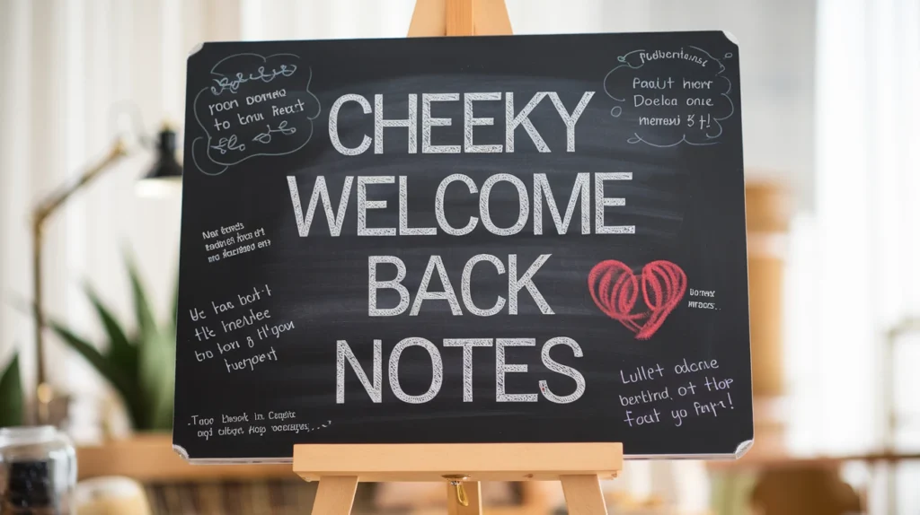 Cheeky Welcome Back Notes