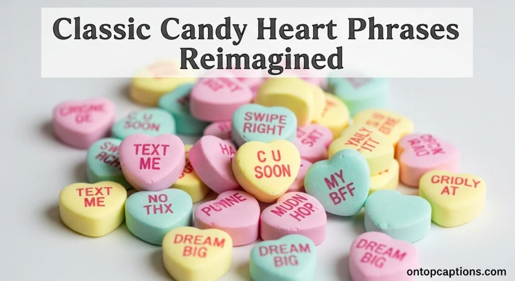 Classic Candy Heart Phrases Reimagined